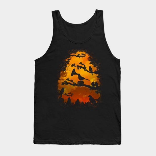 A Bird Song Tank Top by GODZILLARGE